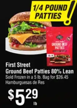 Smart & Final First Street Ground Beef Patties 80% Lean offer