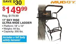Dunham's Sports 17' SKY RISE ULTRA-WIDE LADDER offer