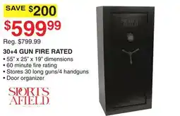 Dunham's Sports SPORT'S AFIELD 30+4 GUN FIRE RATED offer