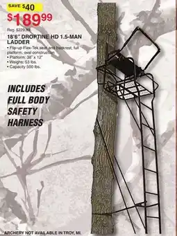 Dunham's Sports 18'6 DROPTINE HD 1.5-MAN LADDER offer