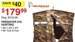 Dunham's Sports OL'MAN PREDATOR 270 HUNTING offer