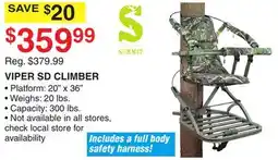 Dunham's Sports SUMMIT VIPER SD CLIMBER offer