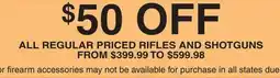 Dunham's Sports ALL REGULAR PRICED RIFLES AND SHOTGUNS offer