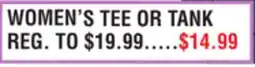 Dunham's Sports WOMEN'S TEE OR TANK offer