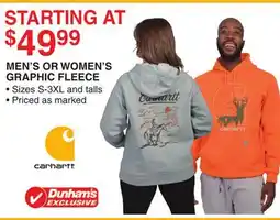 Dunham's Sports MEN'S OR WOMEN'S GRAPHIC FLEECE offer