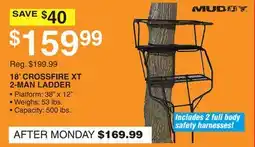 Dunham's Sports MUDDY 18' CROSSFIRE XT 2-MAN LADDER offer
