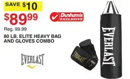 Dunham's Sports 80 LB. ELITE HEAVY BAG AND GLOVES COMBO offer