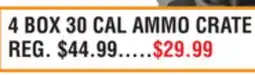 Dunham's Sports 4 BOX 30 CAL AMMO CRATE offer