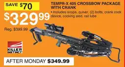 Dunham's Sports KILLER INSTINCT TEMPR-X 405 CROSSBOW PACKAGE WITH CRANK offer