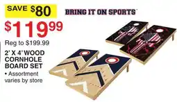 Dunham's Sports 2' X 4' WOOD CORNHOLE BOARD SET offer