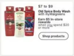 Walgreens Old Spice Body Wash offer