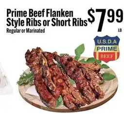 Jons International Prime Beef Flanken Style Ribs or Short Ribs offer