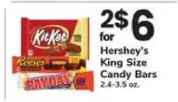 Safeway Hershey's King Size Candy Bars offer