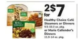 Safeway Healthy Choice Café Steamers or Dinners offer