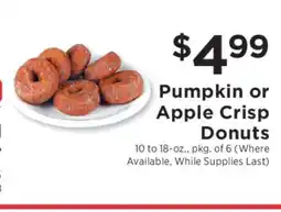ShopRite Pumpkin or Apple Crisp Donuts offer