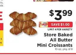ShopRite Store Baked All Butter Mini Croissants offer