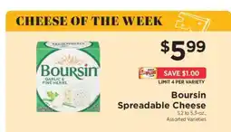ShopRite Boursin Spreadable Cheese offer