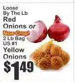 Key Food Red Onions or Yellow Onions offer