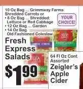 Key Food Fresh Express Salads offer