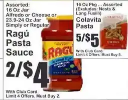 Key Food Ragú Pasta Sauce offer