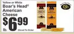 Key Food Boar's Head American Cheese offer