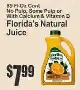 Key Food Florida's Natural Juice offer
