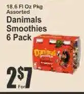 Key Food Danimals Smoothies 6 Pack offer