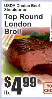 Key Food Top Round London Broil offer
