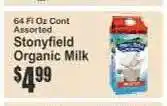 Key Food Stonyfield Organic Milk offer