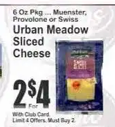 Key Food Urban Meadow Sliced Cheese offer
