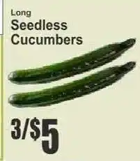 Key Food Long Seedless Cucumbers offer