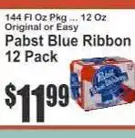 Key Food Pabst Blue Ribbon 12 Pack offer