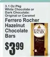 Key Food Ferrero Rocher Hazelnut Chocolate Bars offer