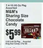 Key Food M&M's Sharing Size Chocolate Candy offer