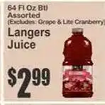 Key Food Langers Juice offer