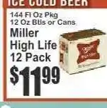 Key Food Miller High Life 12 Pack offer