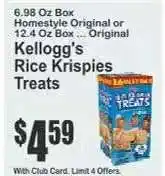 Key Food Kellogg's Rice Krispies Treats offer