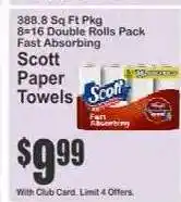 Key Food Scott Paper Towels offer