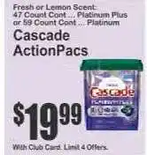 Key Food Cascade Actionpacs offer