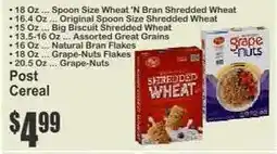 Key Food Post Cereal offer