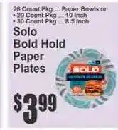 Key Food Solo Bold Hold Paper Plates offer
