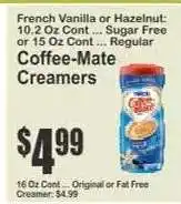 Key Food Coffee mate Creamers offer