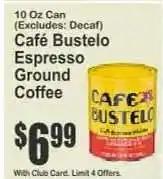 Key Food Café Bustelo Espresso Ground Coffee offer