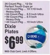 Key Food Dixie Plates offer