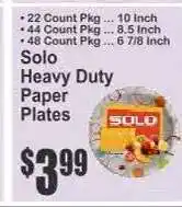 Key Food Solo Heavy Duty Paper Plates offer