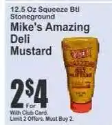 Key Food Mike's Amazing Deli Mustard offer