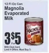 Key Food Magnolia Evaporated Milk offer