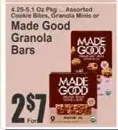 Key Food Made Good Granola Bars offer