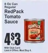 Key Food RedPack Tomato Sauce offer