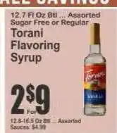 Key Food Torani Flavoring Syrup offer